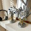 Cyberpunk Robotic Hand Halloween Holiday Gaming Desktop Decorations Bracket Ornaments Hand of God Resin Crafts Holiday Gifts