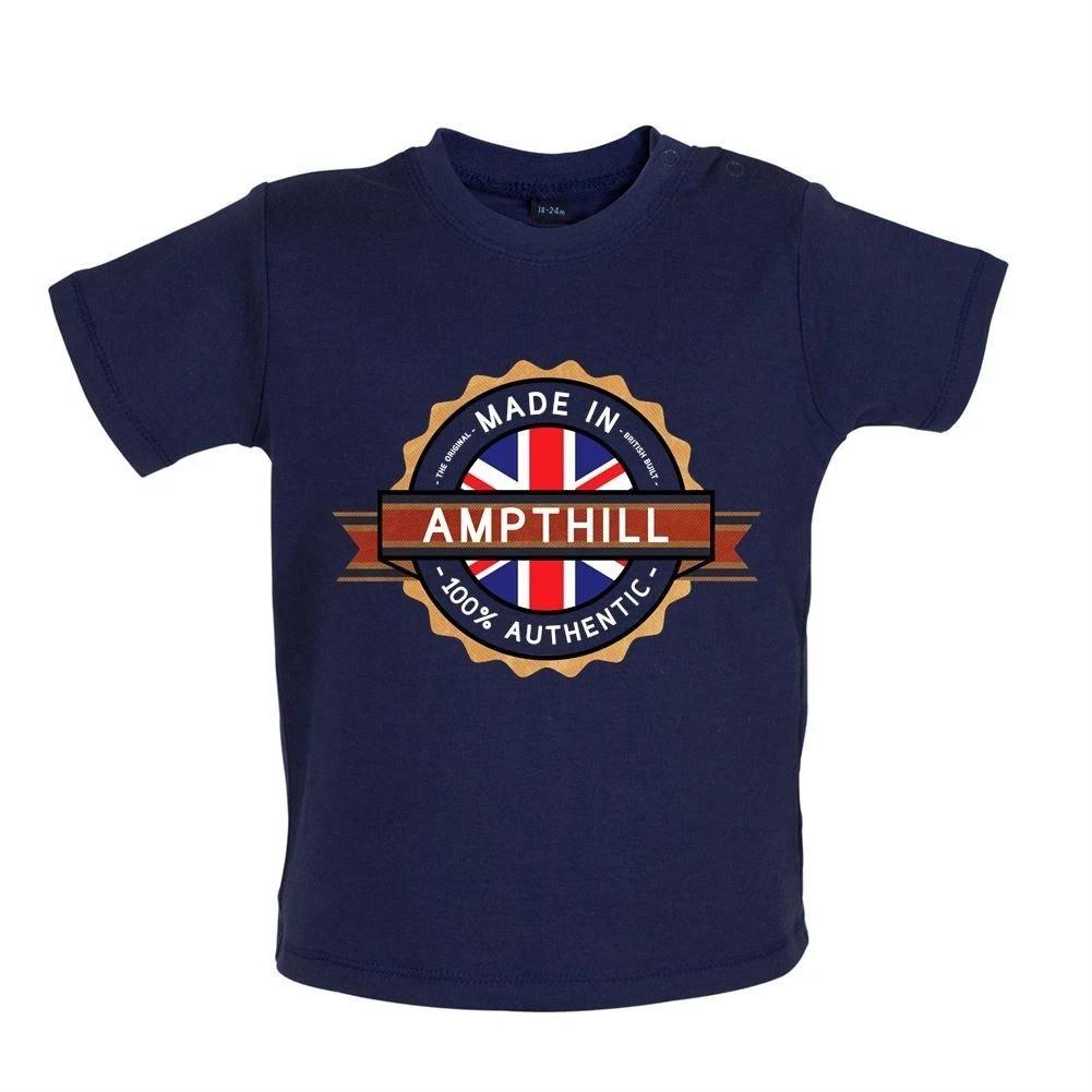 

Made IN Ampthill -Baby Kids Boys Girls Unisex T-Shirt / Romper Tees Top- Town Village Born Love Live 160