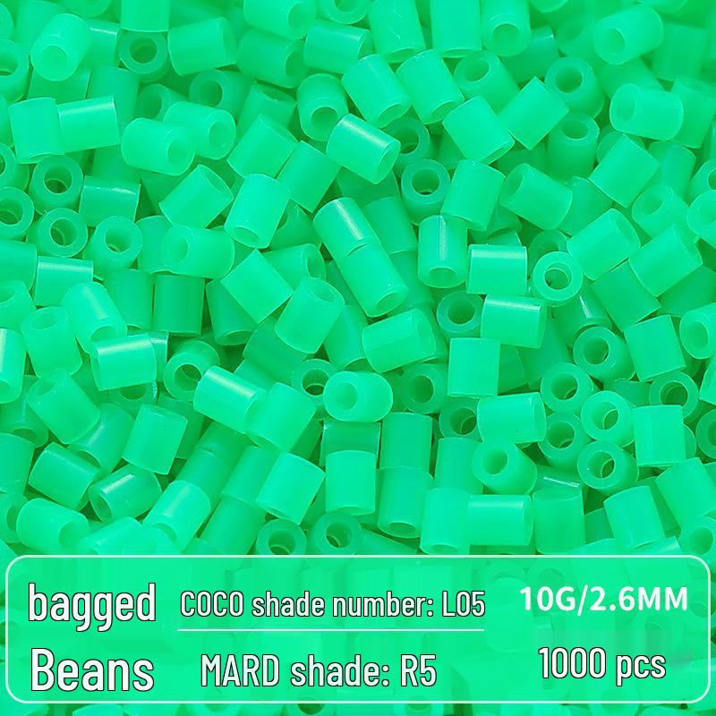 Clear Puzzled Beans Special Color Refill Pack, Black & White, 2.6mm Handmade DIY Fuse Beads Toy Set