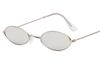 Retro Small Oval Sunglasses Woman Lentes De Sol Vintage Brand Shades Metal Color Sun Glasses for Female Fashion Designer Lunette