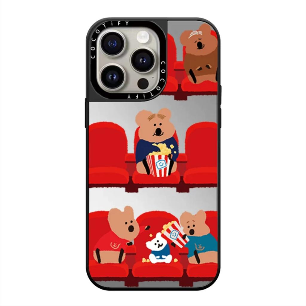 Little Bear for IPhone16ProMax Mobile Phone Case New for Apple15Pro Cartoon Mirror 14 Cute Trendy Brand
