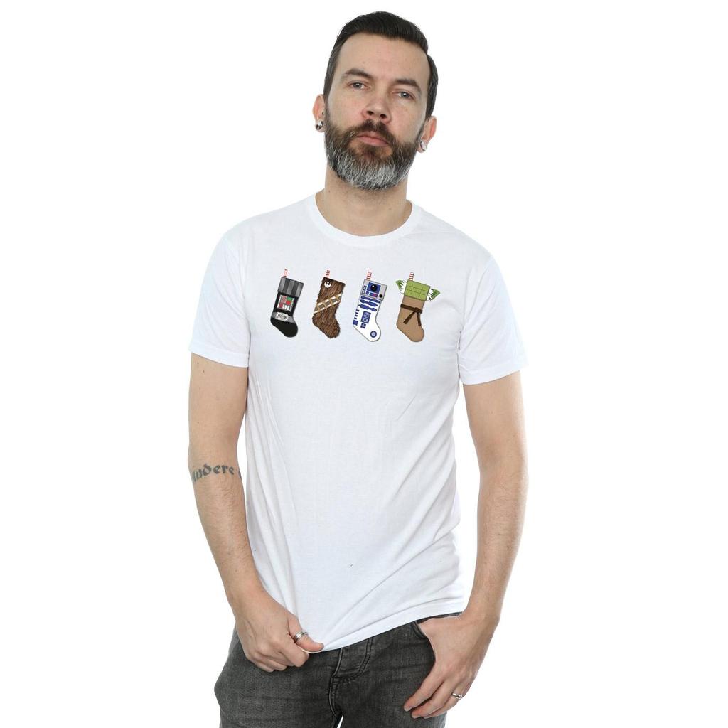 Star Wars Mens Christmas Stockings T-Shirt