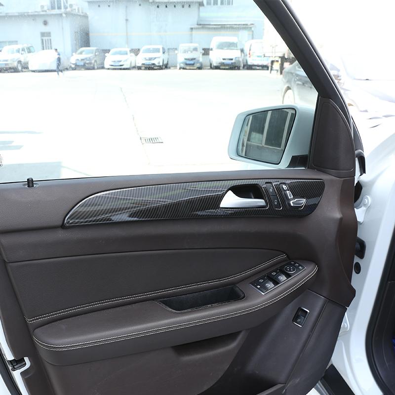 For Mercedes Benz ML GLE GL Class GLS320 400 2012-2019 Car ABS Black Interior Door Decoration Panel Cover Trim Accessories