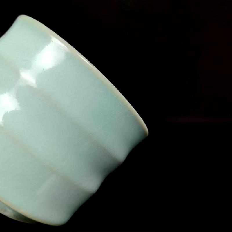 Handmade Ru Kiln Celadon Crackle Tea Cup
