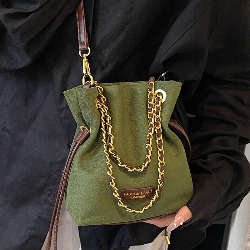 Autumn new large-capacity chain bag high-value bucket bag fashionable women's bag shoulder bag commuter messenger bag
