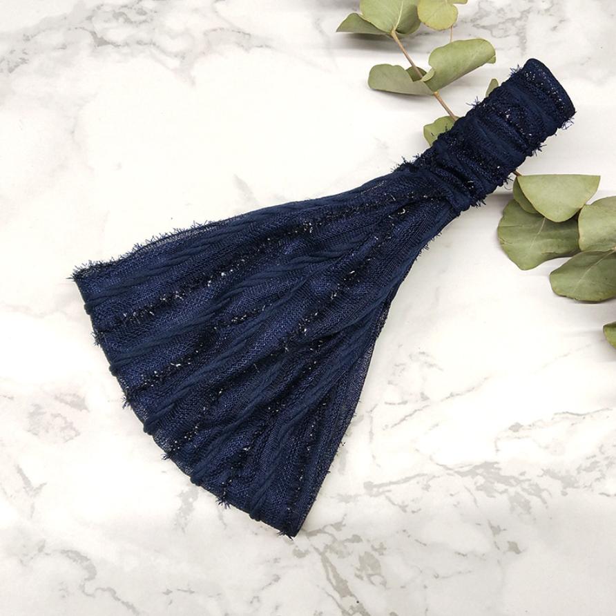 Women Fabric Headband Wide Lace Hair Bands Headdress Fashion Glitter Headbands Hair Accessories Fo Girls Hair Styling Tools Gift