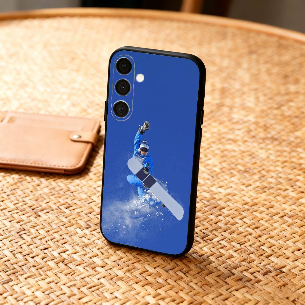 S-Snow Snowboard Ski  Phone Case For Samsung  A73,72,71,53,52,51,22,91,80, Soft Black Cover