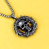 Antique Titanium Steel Viking Cross Necklace For Men Fade Resistant Pendant Jewelry
