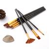 7pcsCelsiusset Art Paint Brushes Set Round & Flat & Filbert & Fan Tips Professional Drawing Paintbrushes Nylon Hair Wooden Handle for Watercolor Acryl