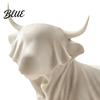 Burr-Free Animal Figurine 3D Printed Highland Cow Ghost Statue Halloween Yak Figurine Modern Art Minimalist Sculpture for Home Office Shelf