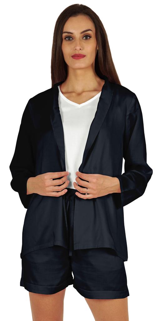 Inkmeso Elegant Shrug  & Shorts Set For Women  s 3 Piece Outfits Loungewear Summer