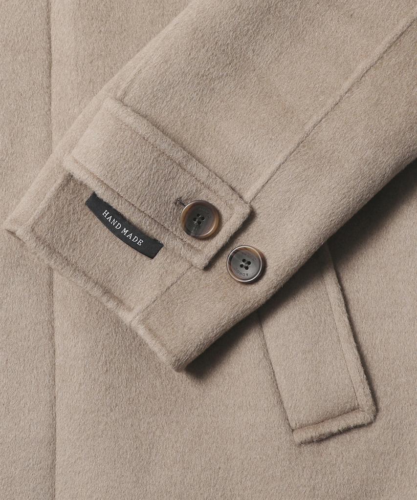 Adhoc Unisex Semi-Over Balmacaan Coat (Dk-Beige) (Hbahca1)