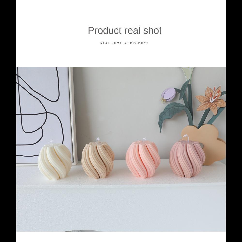 1pc Swirl ball Candle Scented Soy Wax Spiral Candle Home Sleep Aid Aromatherapy Candles Office Decor Large Candles Party candle