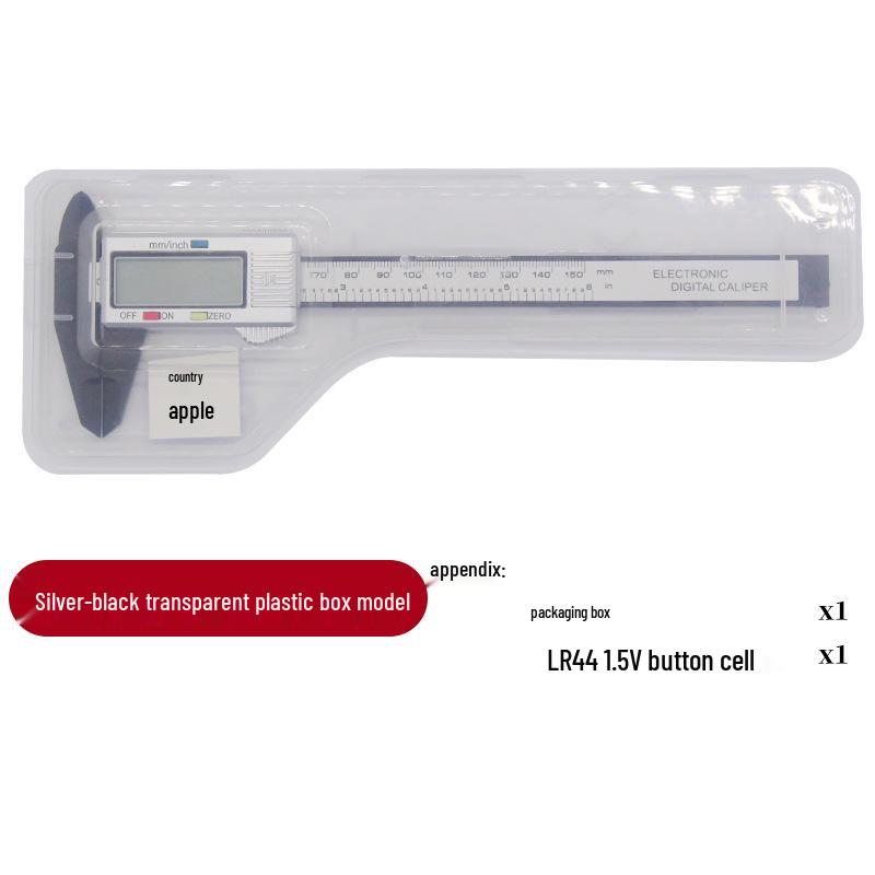 Digital Vernier Caliper for Measuring Jewelry and Collectibles, 150mm Plastic Caliper