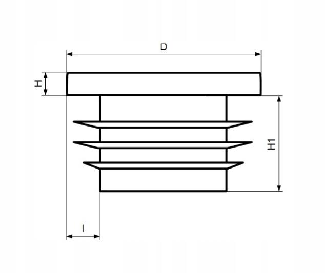 Internal cap for pipe profile, Ø 70, 10 PCS, BLACK