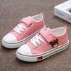 Children's Canvas Shoes New Spring and Autumn Boys' Soft Sole Sports Shoes Girls' Fashionable Big Kids' Velcro Sneakers
