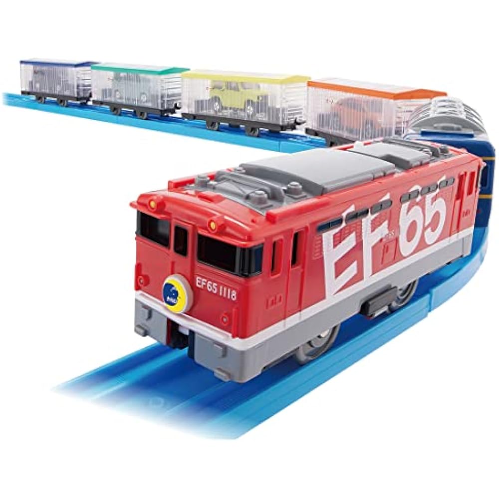 TAKARA TOMY (TAKARA TOMY) Plarail Full Time Let s Hump Tomica! EF65 Car Train Train Toy (Ages 3 a...