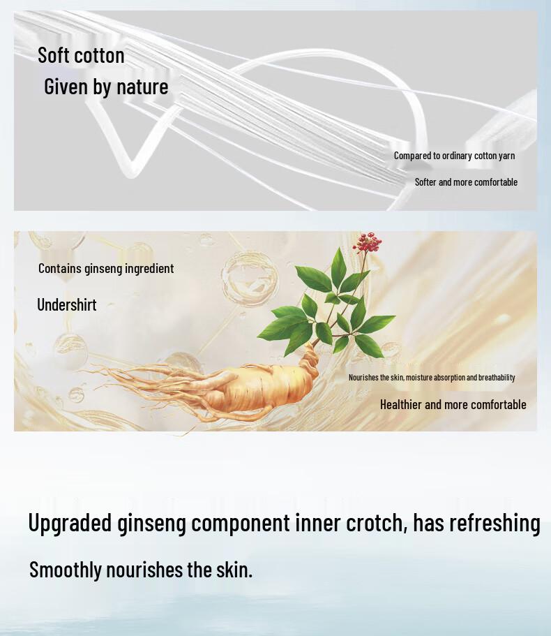 Nanjiren Men's 10A Antibacterial Boxer Briefs (3-Pack)