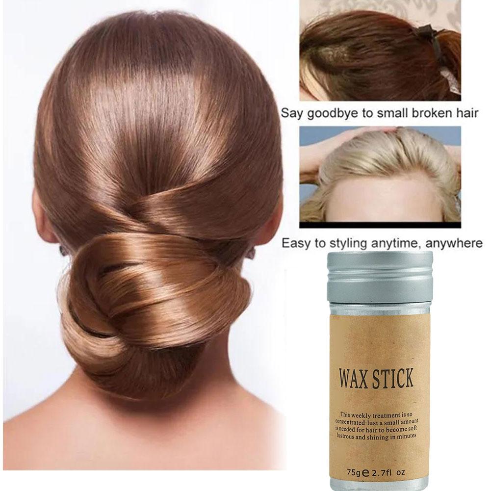 75g Artefact Cheveux Cassés Cire Coiffante Stick Gel Crème Coiffante Cheveux Frisés Fixés Fluffy Enfants Hommes et Femmes Cire Coiffante