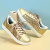 Mode Damen Herren Freizeitschuhe Mode Pailletten Bling Skateboard Schnür-Sneakers Frühling Herbst Damen Schuhe Ballerinas Übergröße 35~44