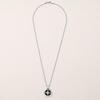 New Men's Fashion Compass Round Necklace Compass Titanium Steel Pendant