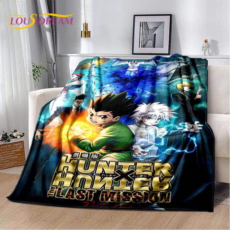 HxH Anime Hunter×Hunter Cartoon Soft Flannel Blanket for Beds Bedroom Sofa Picnic,Throw Blanket for Cover Outdoor Leisure Nap