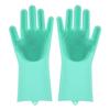 Dishwashing Cleaning Gloves Magic Silicone Rubber Dish Washing Gloves for Household Sponge Scrubber Kitchen Cleaning Tools