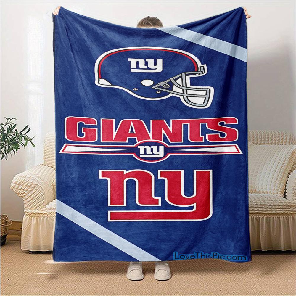 1pc Blanket - New York Giants logo Print Design,Lightweight Blanket for Sofa,Bed- Soft &Warm,Gift for All Seasons