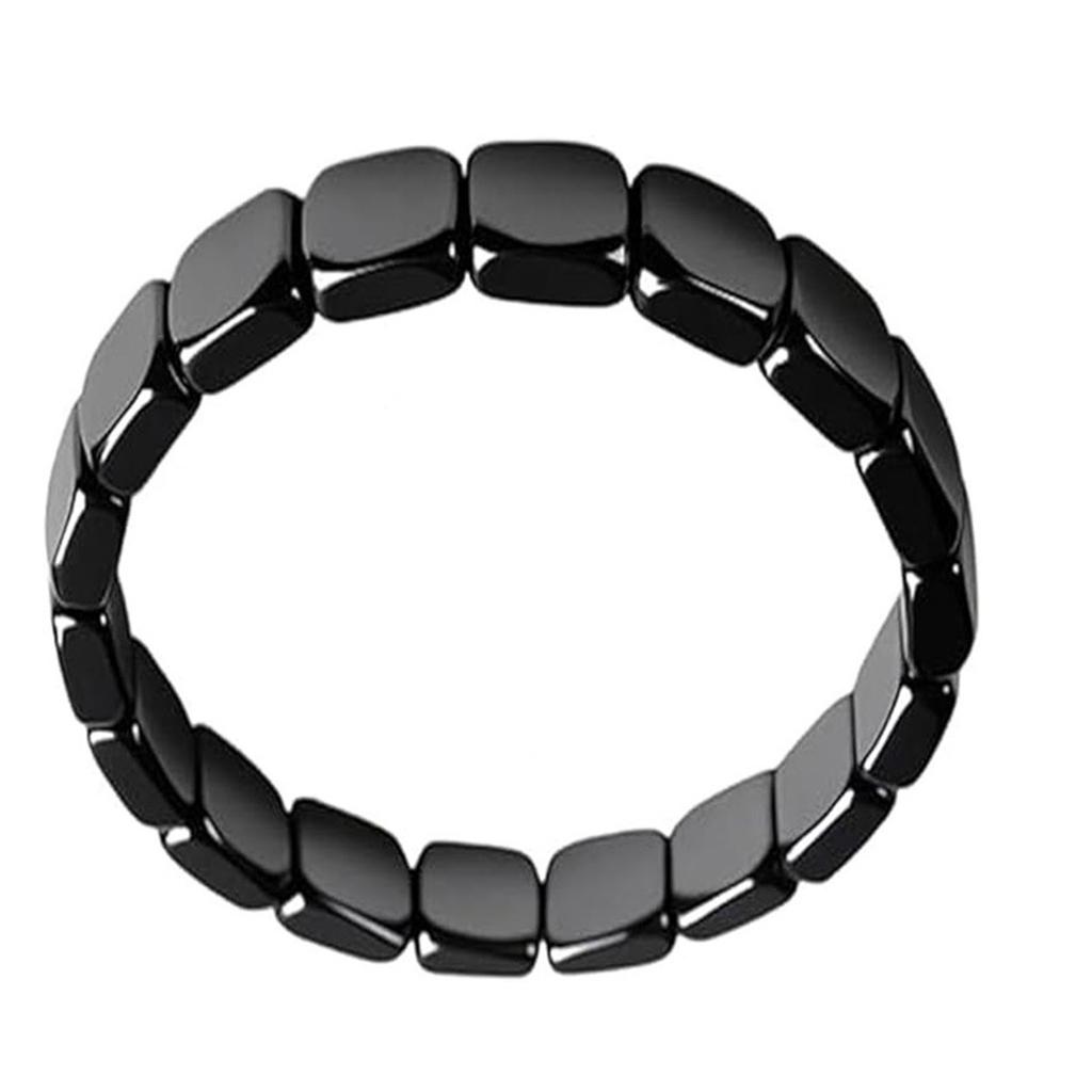 Bracciale in Ematite da Uomo - Riaccende l'Energia Maschile, Braccialetti Elastici con Perline in Pietra Naturale di Ematite Riconquista il Tuo Carattere & Fiducia