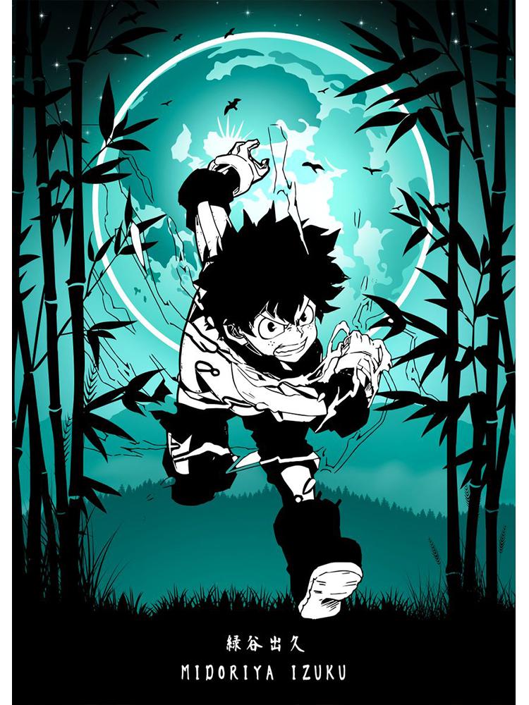Japan Manga My Hero Academia Deku Poster Canvas Painting BNHA Midoriya Izuku Wall Picture For Living Room Home Decoration