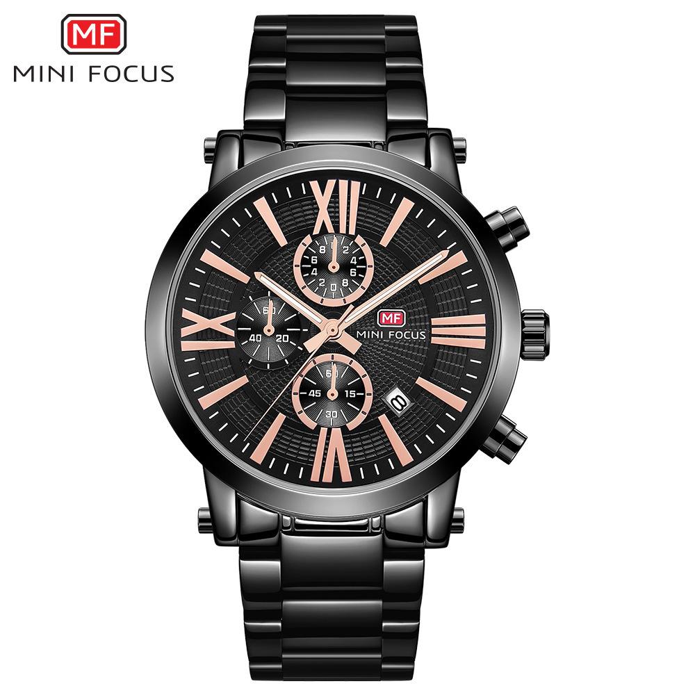 

Европейские и американские часы с большим циферблатом и римской шкалой, стальной браслет, мужские водонепроницаемые часы с календарем и светящимся корпусом