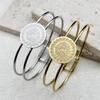 Stainless Steel Cross Prayer Bible Medal Double layer Bracelet for Men Women Gold Silver Color Christian Hand Chain Jewelry