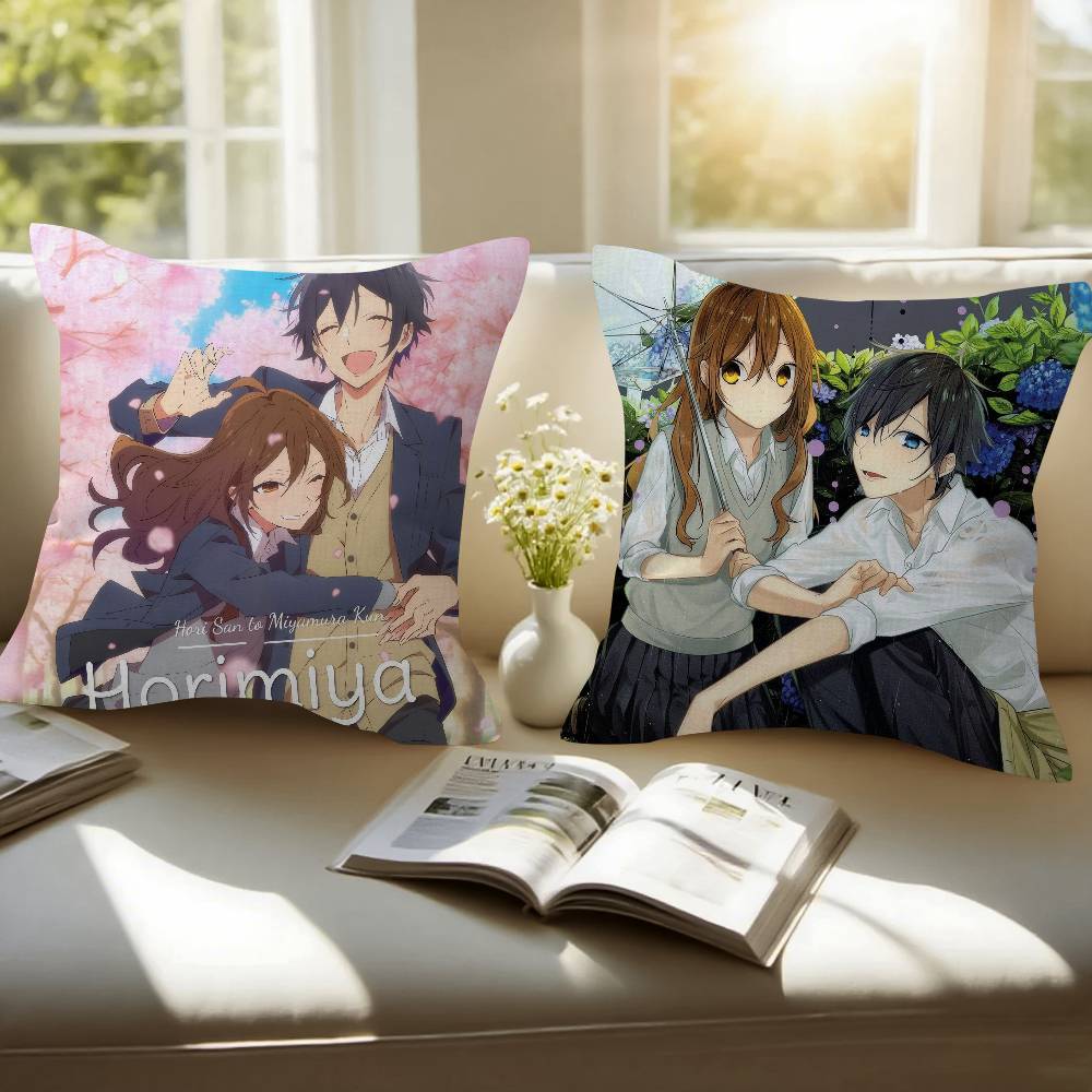 Hot japanese anime h-Horimiya  Pillow Cushion Cover Pillowcase Living Room Sofa Home Decor Customized