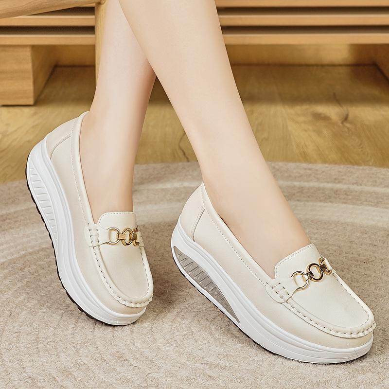 Women's 2025 Low-Cut Thick-Soled Woven Casual Shoes - Lightweight, Comfortable, Popular Model