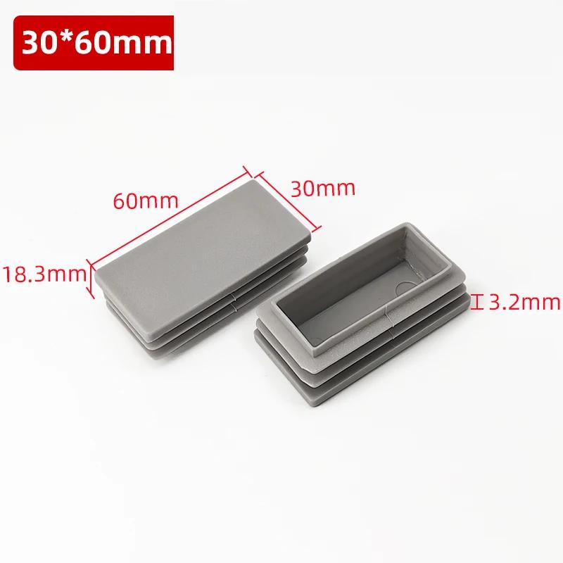 8~50 Stück Graue Kunststoff Rechteckige/Quadratische/Runde Quadratische Blindstopfen Rohreinsätze Stopfen Stopfen Stopfen 16mm~100mm