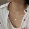 18K Gold Stainless Steel Puppy Necklace - Cute & Exquisite Women's Clavicle Chain, Non-Fading.