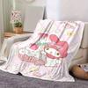 1pc, Sanrio My Melody Home Decor Flannel Blanket: Perfect Gift for Bedroom, Living Room, Travel, Camping, Car, Beach, Office Naps, Ideal Sofa Cover, O