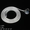 Fashionable 2MM Silver Plated Snake Bone Chain Necklace Elegant Collarbone Jewelry