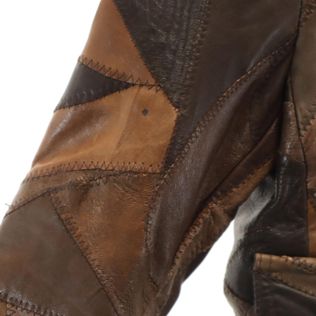 HYSTERIC LEATHER Mouton Collar Patchwork Leather Jacket Hysteric Glamor Women Used