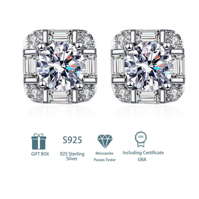 Tancise 925 Sterling Silver Moissanite   Earrings Drop Earrings For Women Wedding Party Gifts