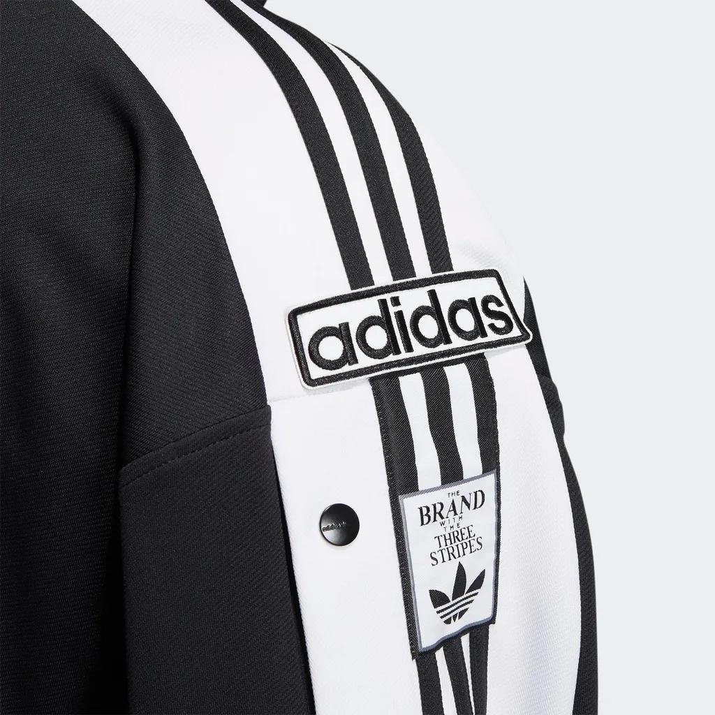 Adidas Originals Trefoil Stripe Print Zip-Up Ribbed Collar Jacket Women Outerwear Black HY4261