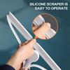 Rubber Broom Compact Squeegee Broom Lightweight Non-Stick Multifunctional Silicone Cleaner Tool For Glass Homes Kitchens