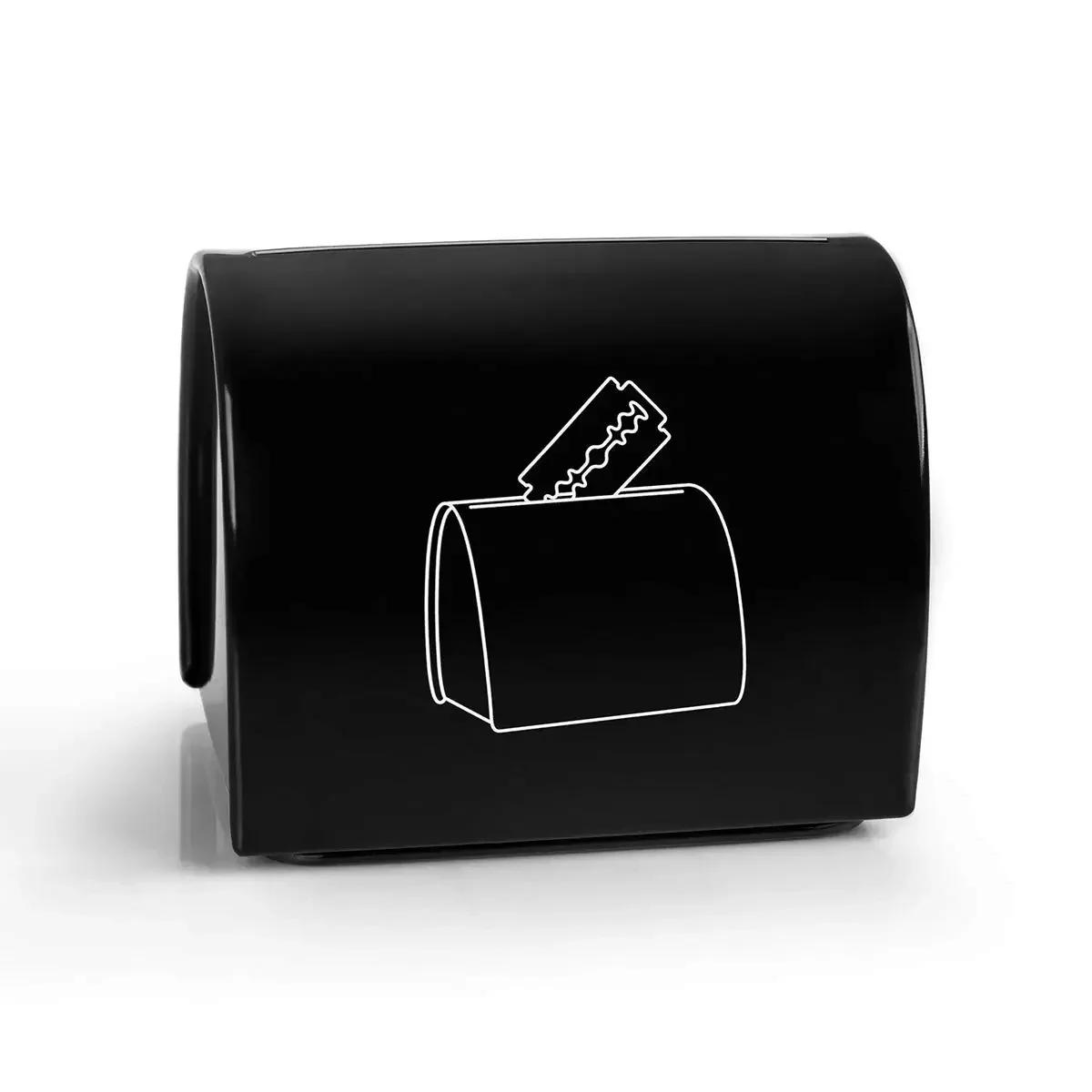 

Мини-контейнер для утилизации лезвий бритвы, Коробки для переработки лезвий бритвы, Мусорное ведро, Иглоприемник, Организатор для сбора мусора, Парикмахерские принадлежности чёрный