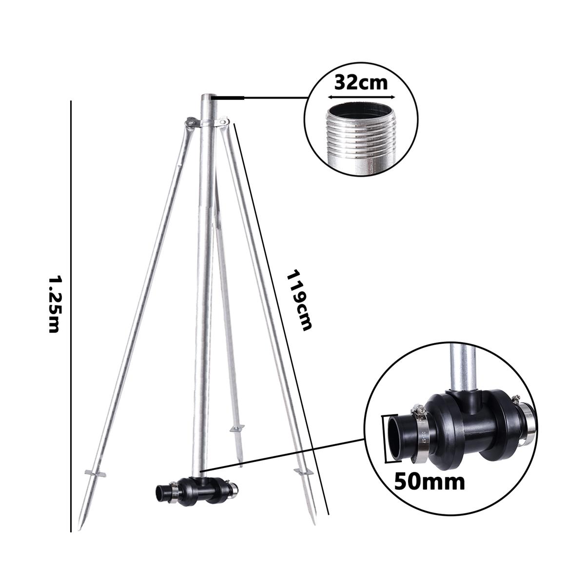 

1 Double Nozzles Rocker Arm Sprinkler with 1.25m Tripod Kit for 2 2.5 Water Pipe Garden Agriculture Large Area Irrigation Set