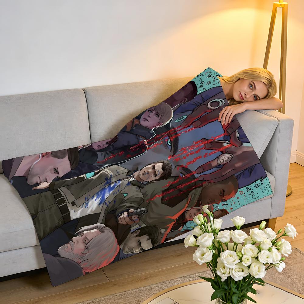 Throw High-Density Short Plush Blanket For Sofa Nap Air-Conditioned Room Soft Skin-Friendly DetroitBecome Human