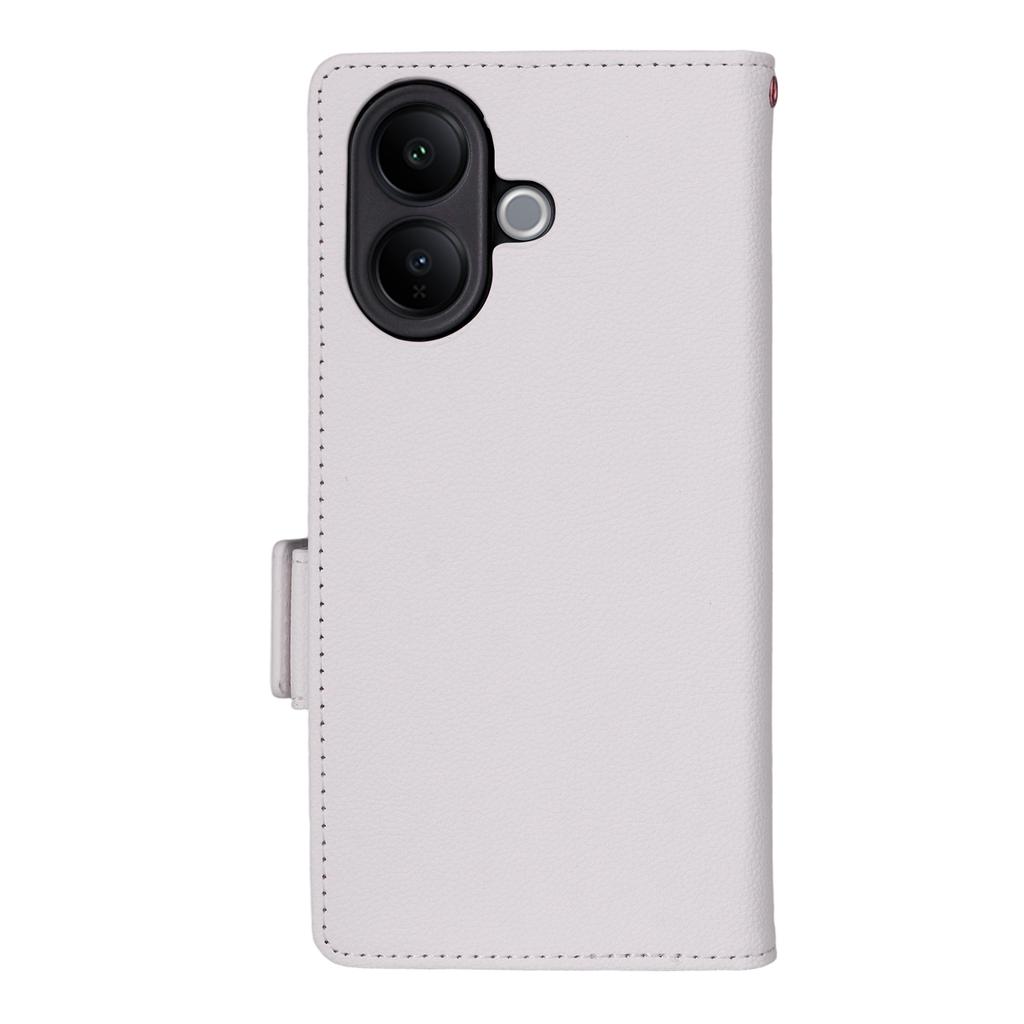 For Vivo V60 Lite 4G/5G Case Litchi Texture Wallet Leather Phone Cover with Wrist Strap