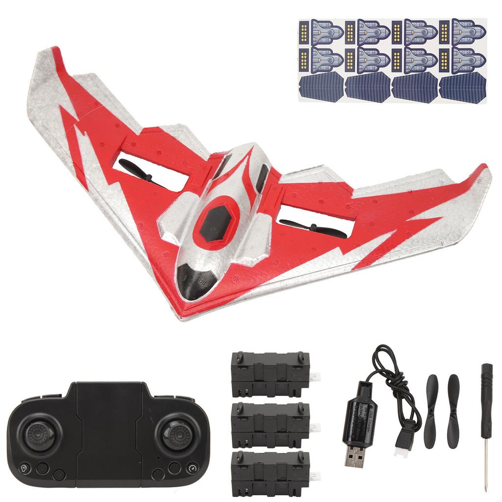 RC Plane Kit Glider Remote Control Airplane EPP Foam Aircraft with LED Light for Beginners Adults Kids