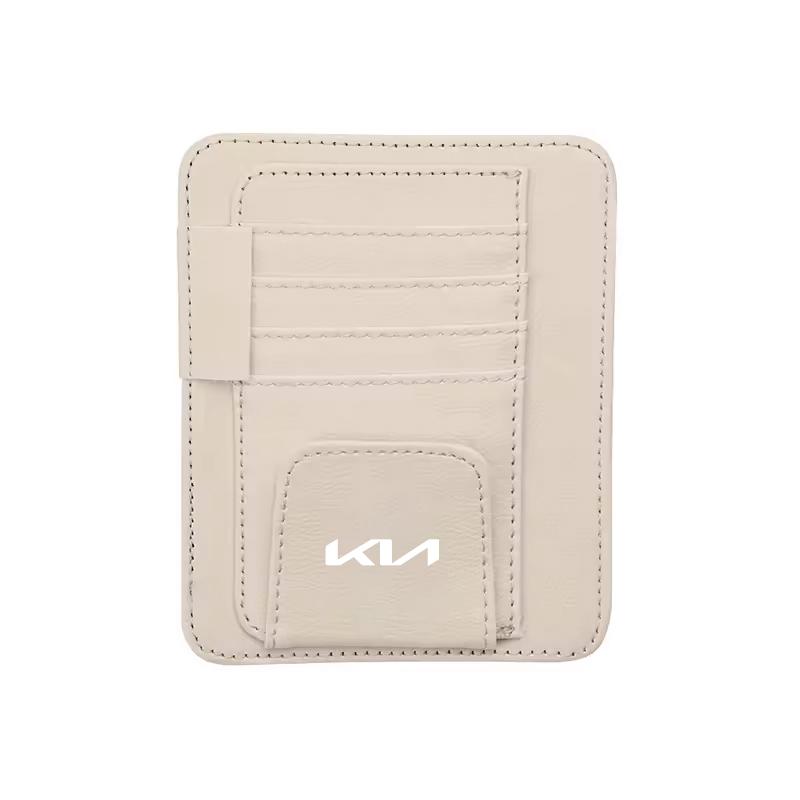 BTQNM1 For Kia Morning Picanto Rio XCeed Soul Cerato Venga Cadenza K9 Seltos Telluride Niro Car Sun Visor Card Bag Ticket Storage Bag
