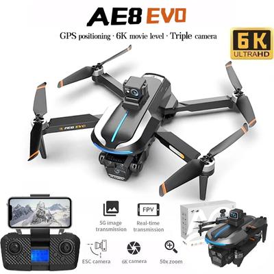Noua dronă profesională AE8 fără perii ESC Cameră duală Fotografie aeriană HD GPS WIFI FPV Poziționare Jucărie inteligentă pentru evitarea obstacolelor Quadcopter