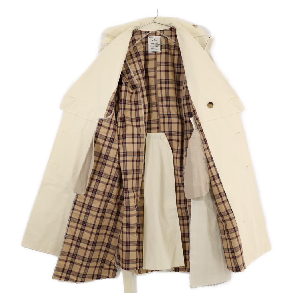 Maison MIHARA YASUHIRO B08CT121 Slide Piece Trench Coat coat 38 IvoryUsed